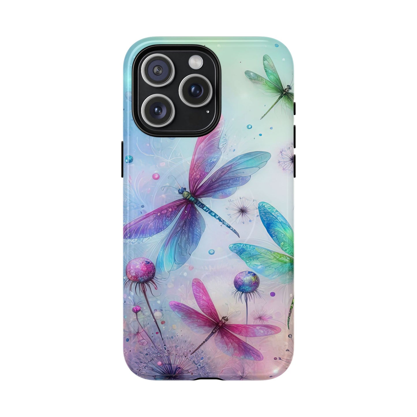 Magnetic Cases - Pastel Watercolor Dragonflies Design