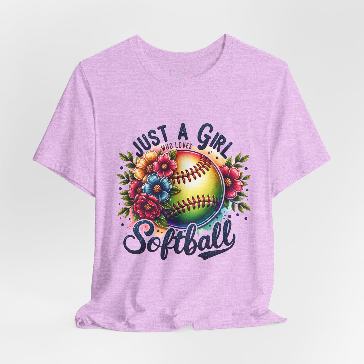 Just a girl who loves softball t-shirt