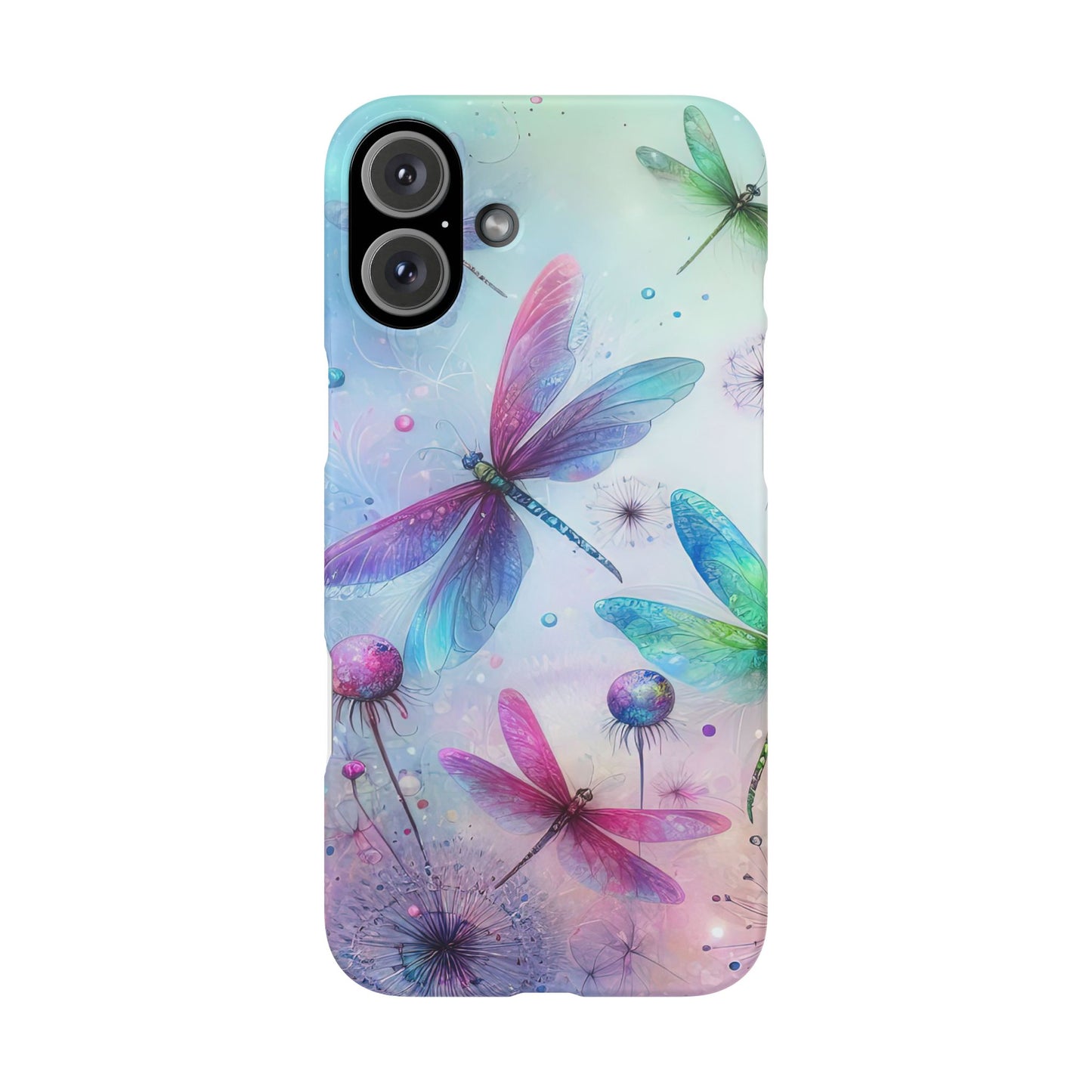 Watercolor Pastel Dragonflies Snap Cases