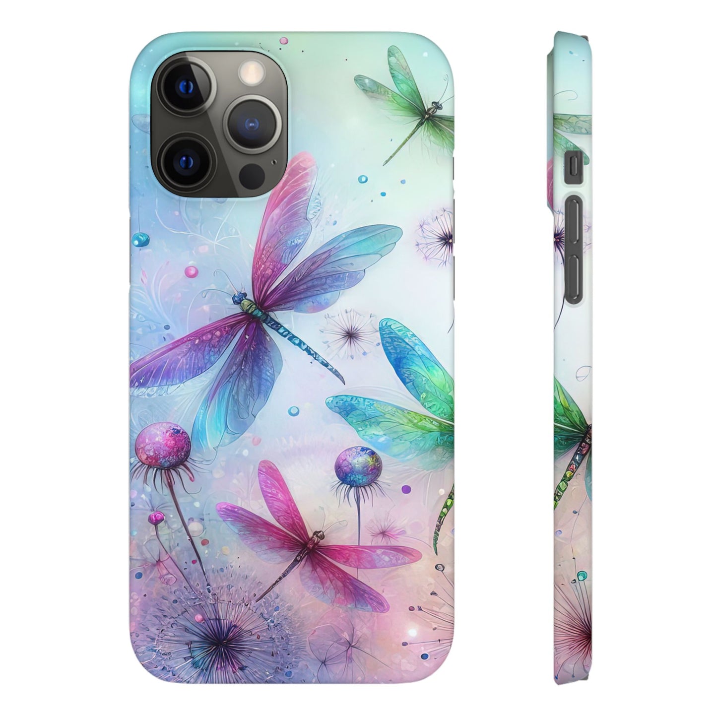 Watercolor Pastel Dragonflies Snap Cases