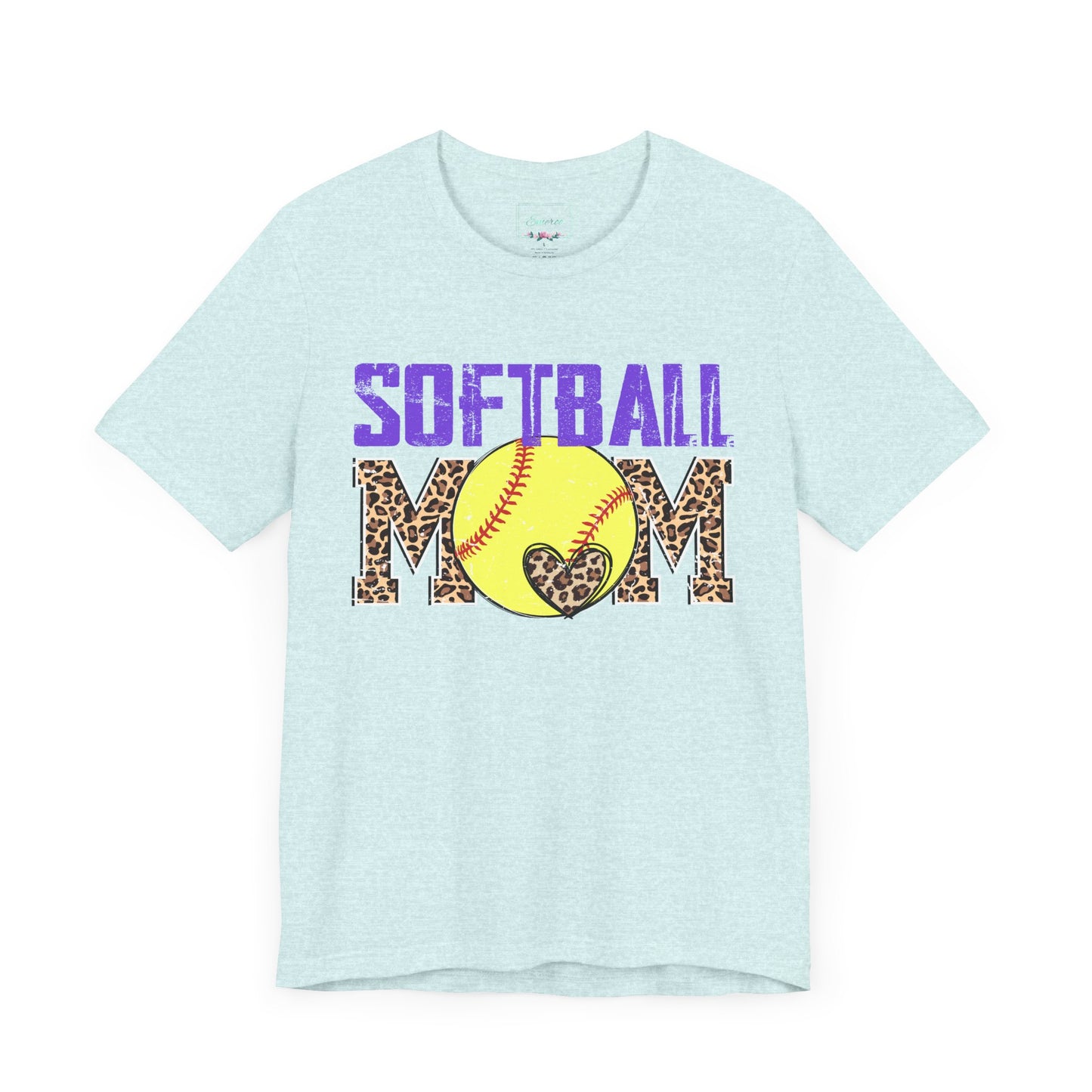 Leopard Softball Mom T Shirt (Light)