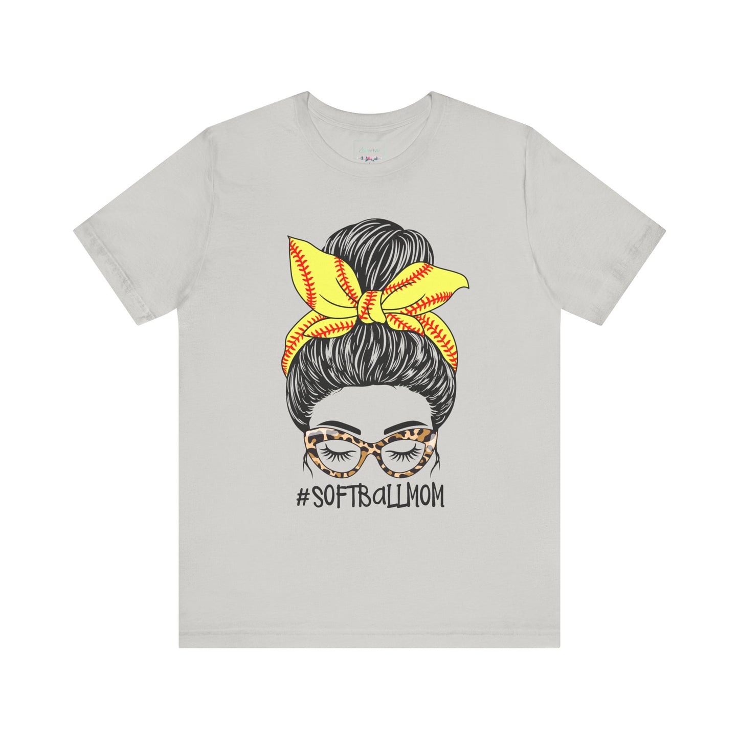 Messy Bun Softball Mom T Shirt (Light)
