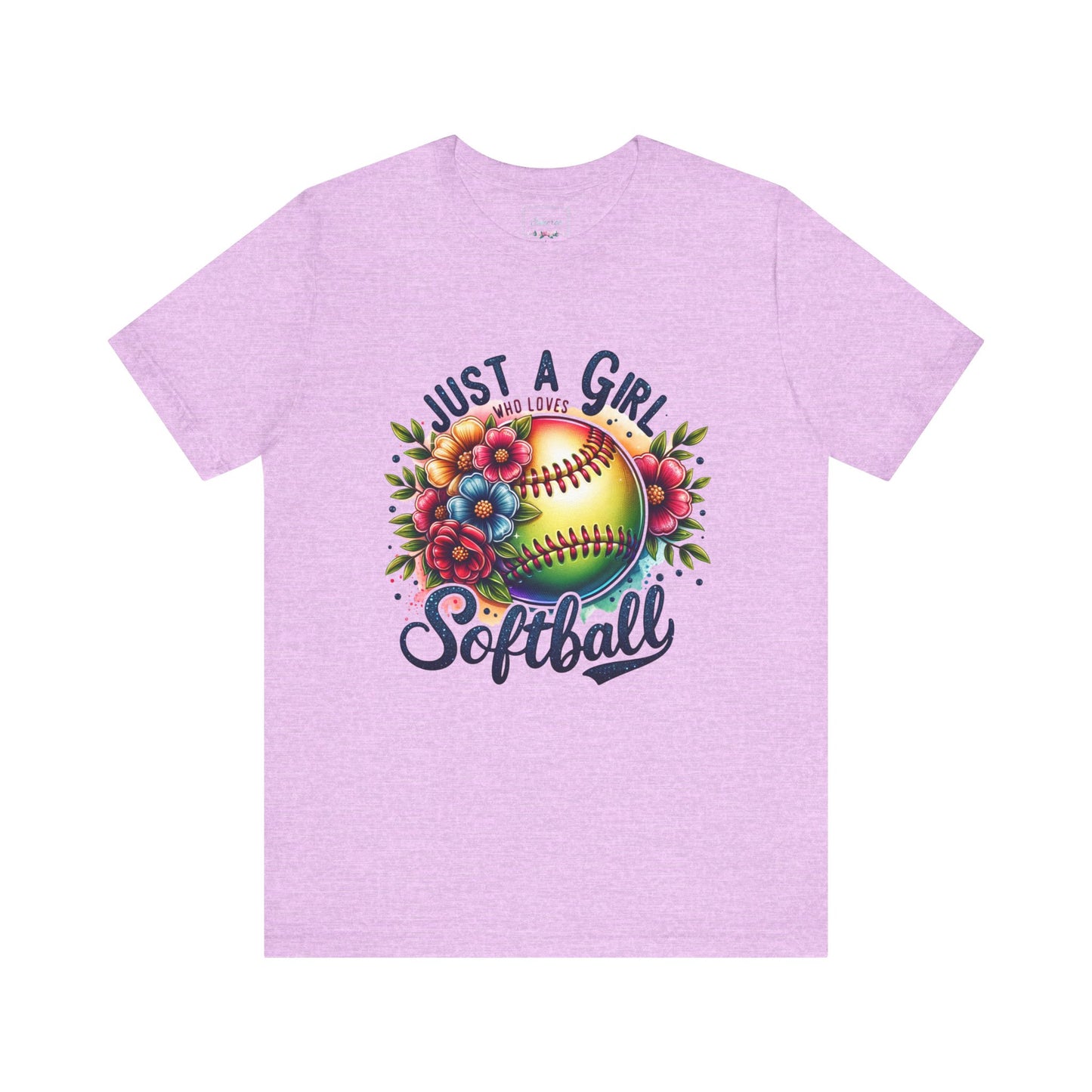 Just a girl who loves softball t-shirt