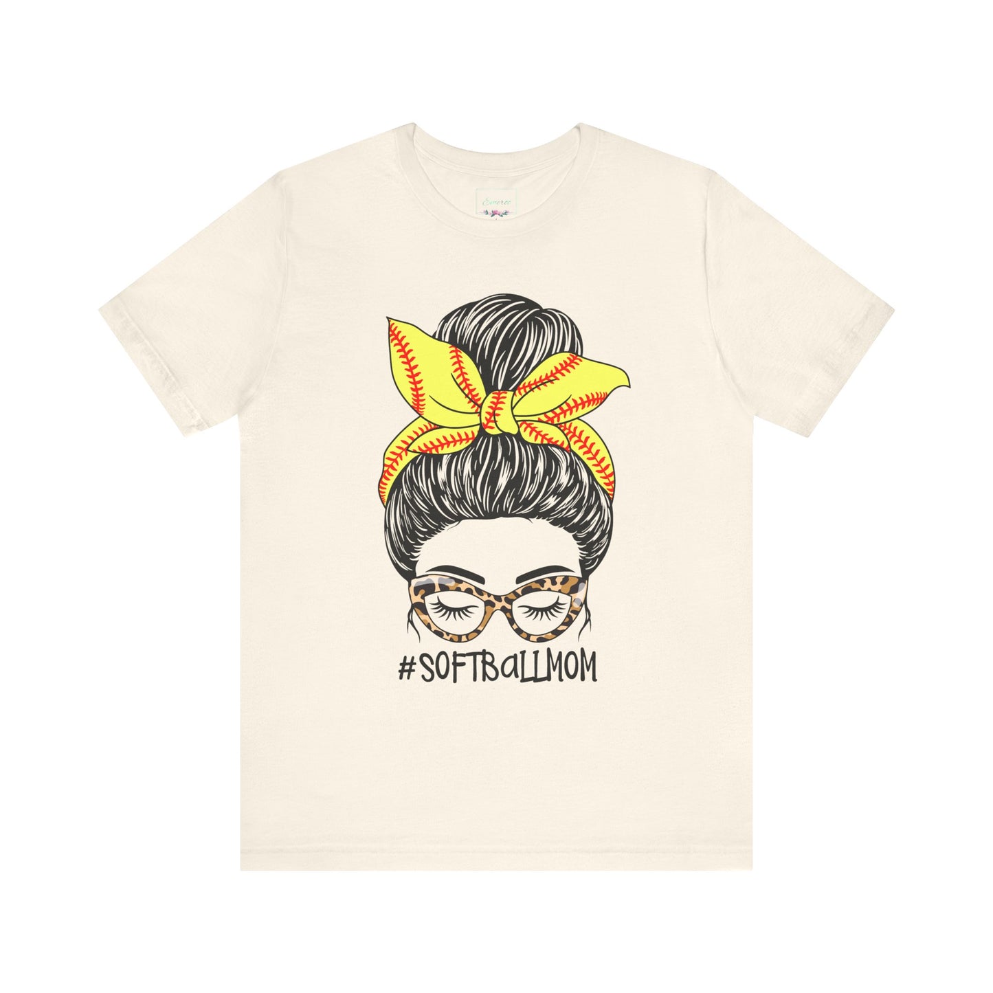 Messy Bun Softball Mom T Shirt (Light)