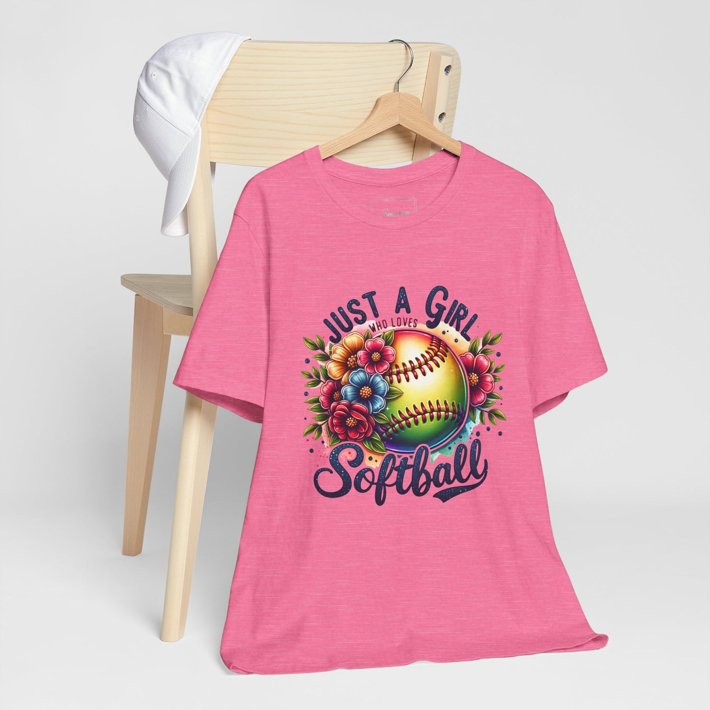 Just a girl who loves softball t-shirt