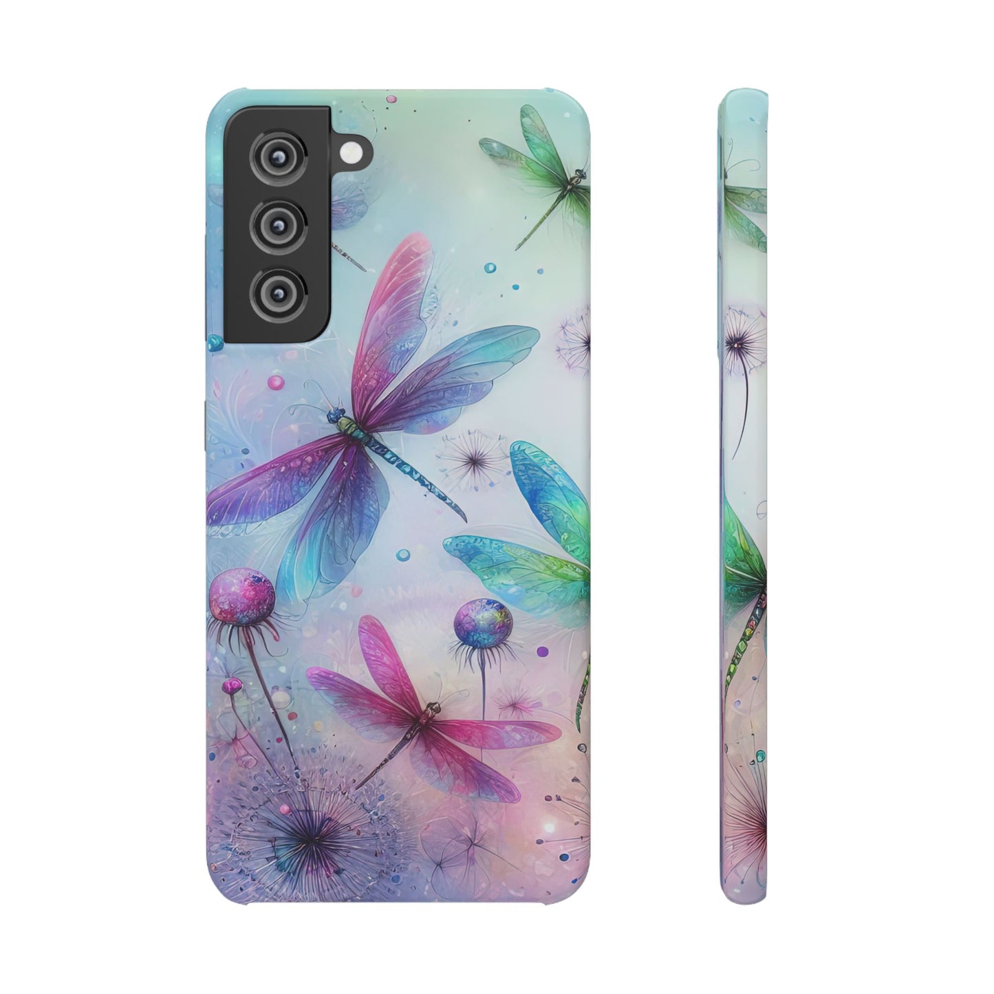 Watercolor Pastel Dragonflies Snap Cases