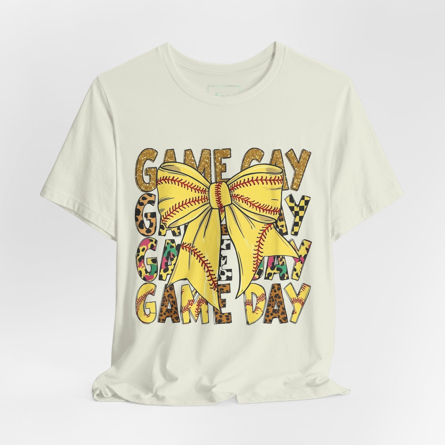 Softball Game Day Coquette Bow T Shirt