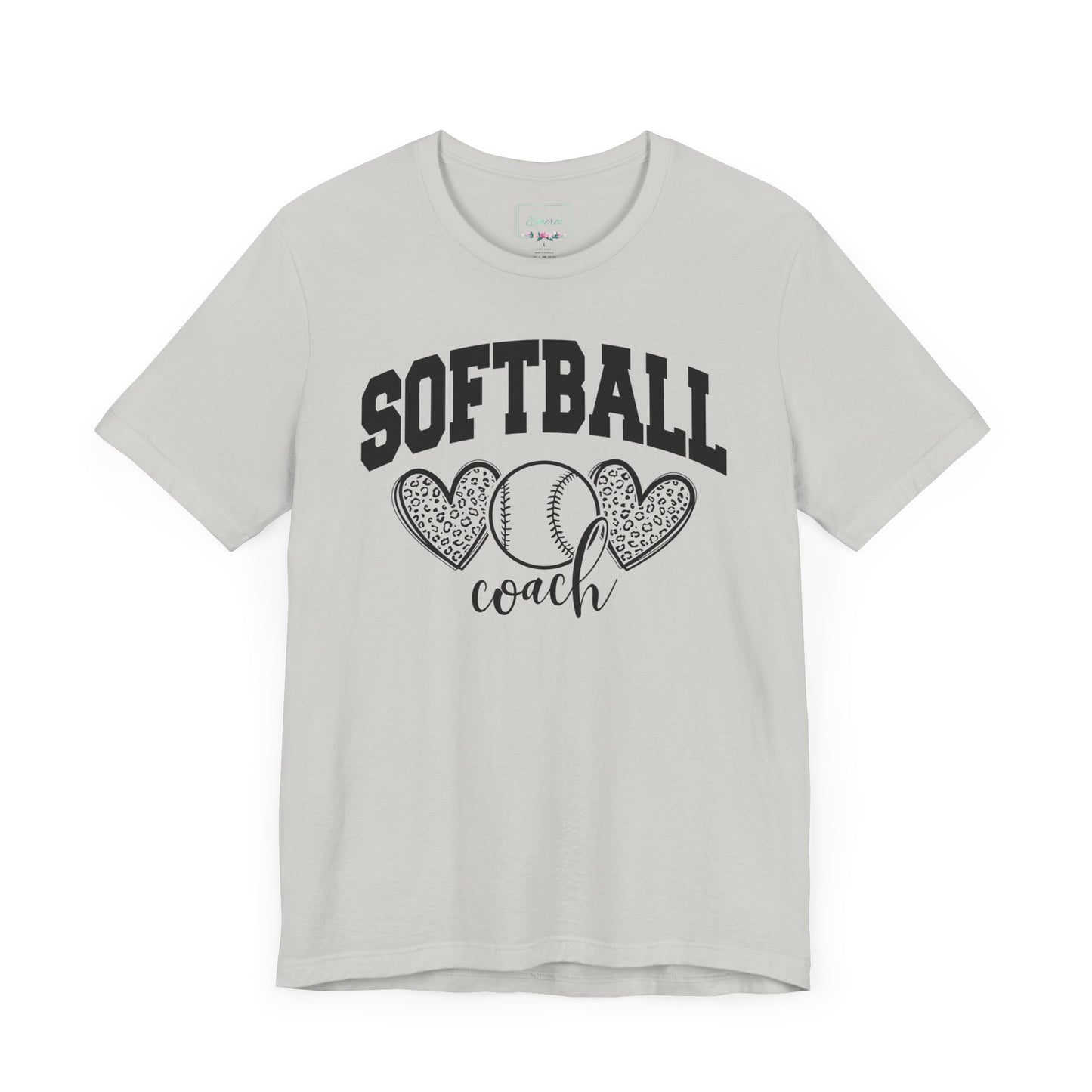 Softball Coach Hearts T Shirt (Light)