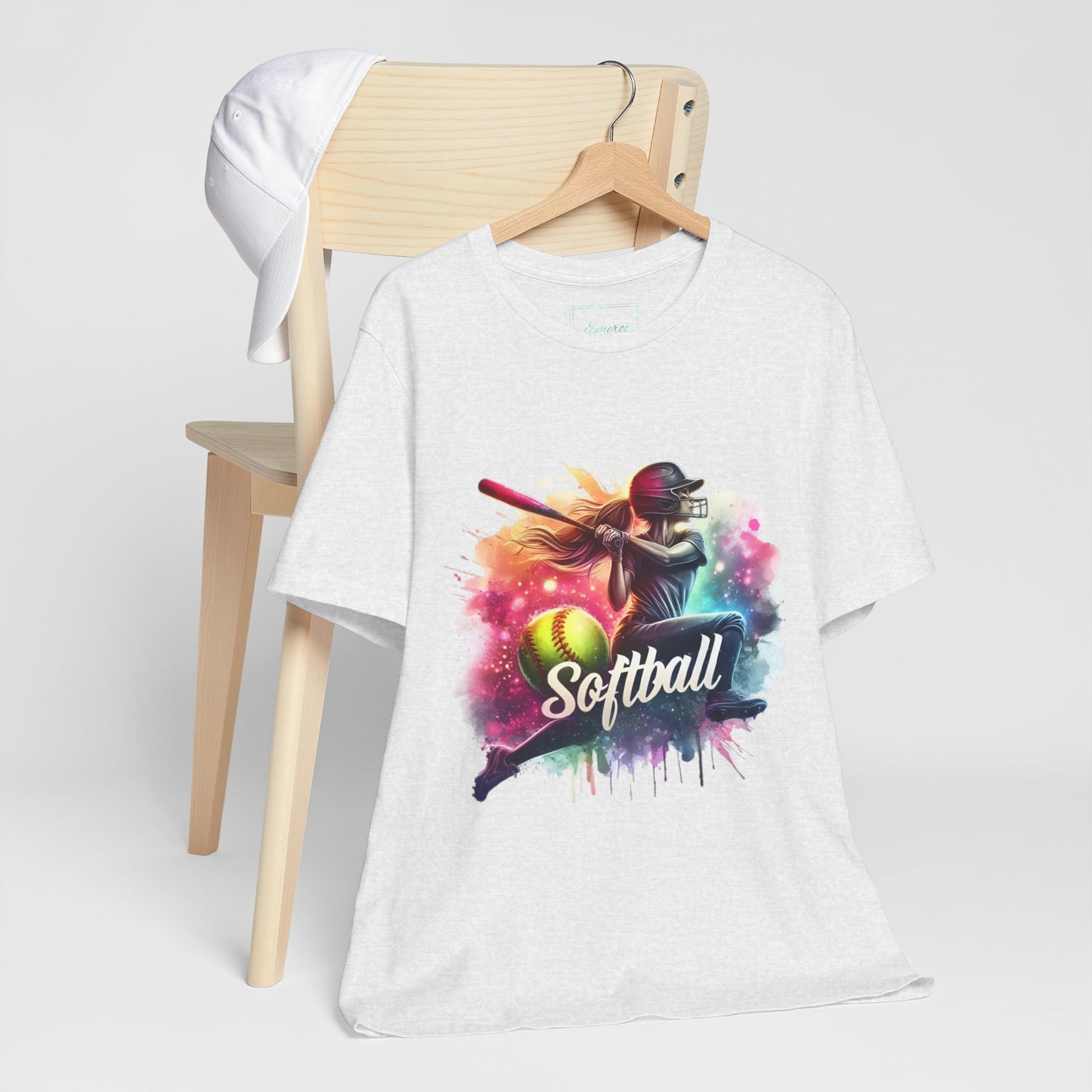 Paint splashed softball swing Jersey Tee