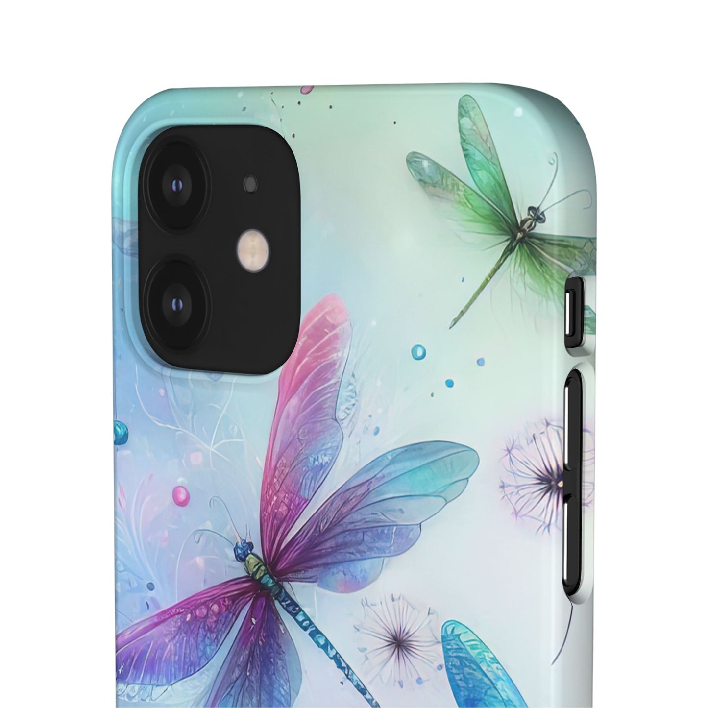 Watercolor Pastel Dragonflies Snap Cases