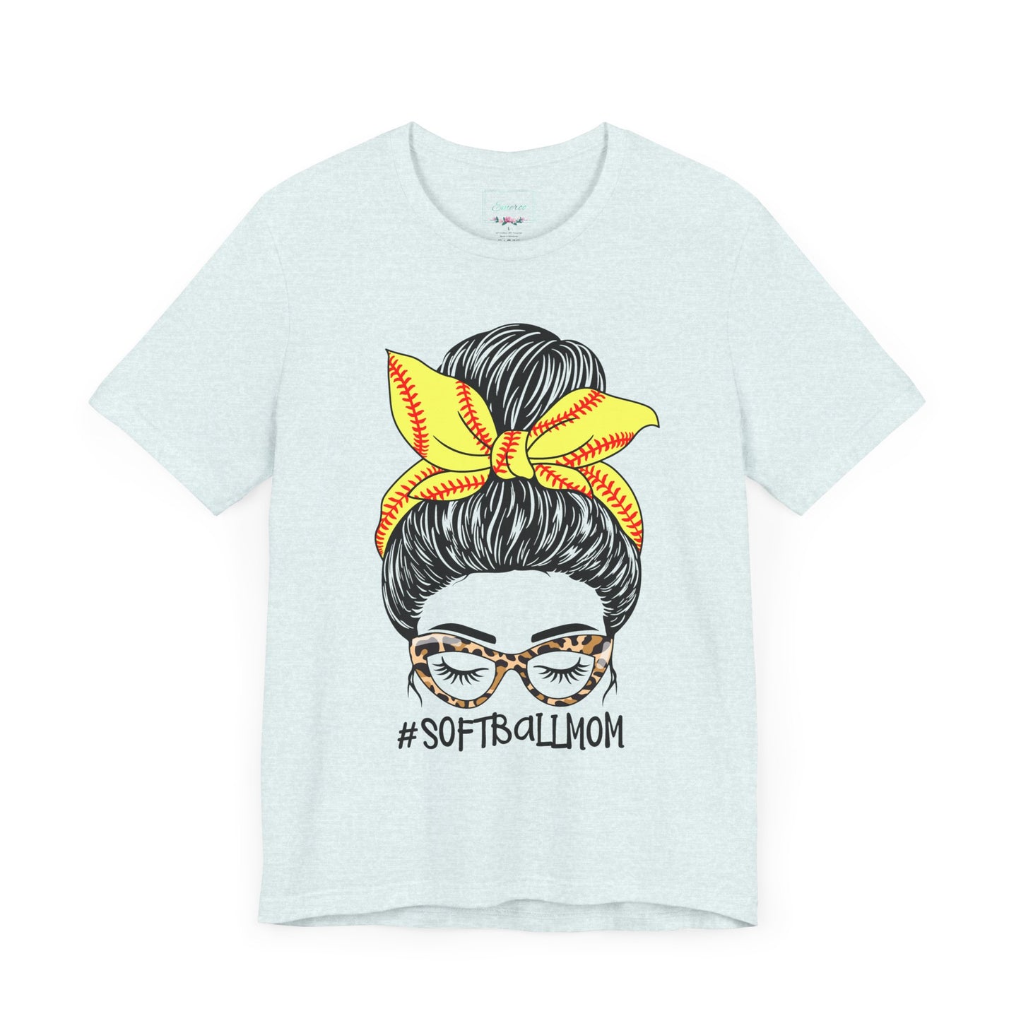 Messy Bun Softball Mom T Shirt (Light)