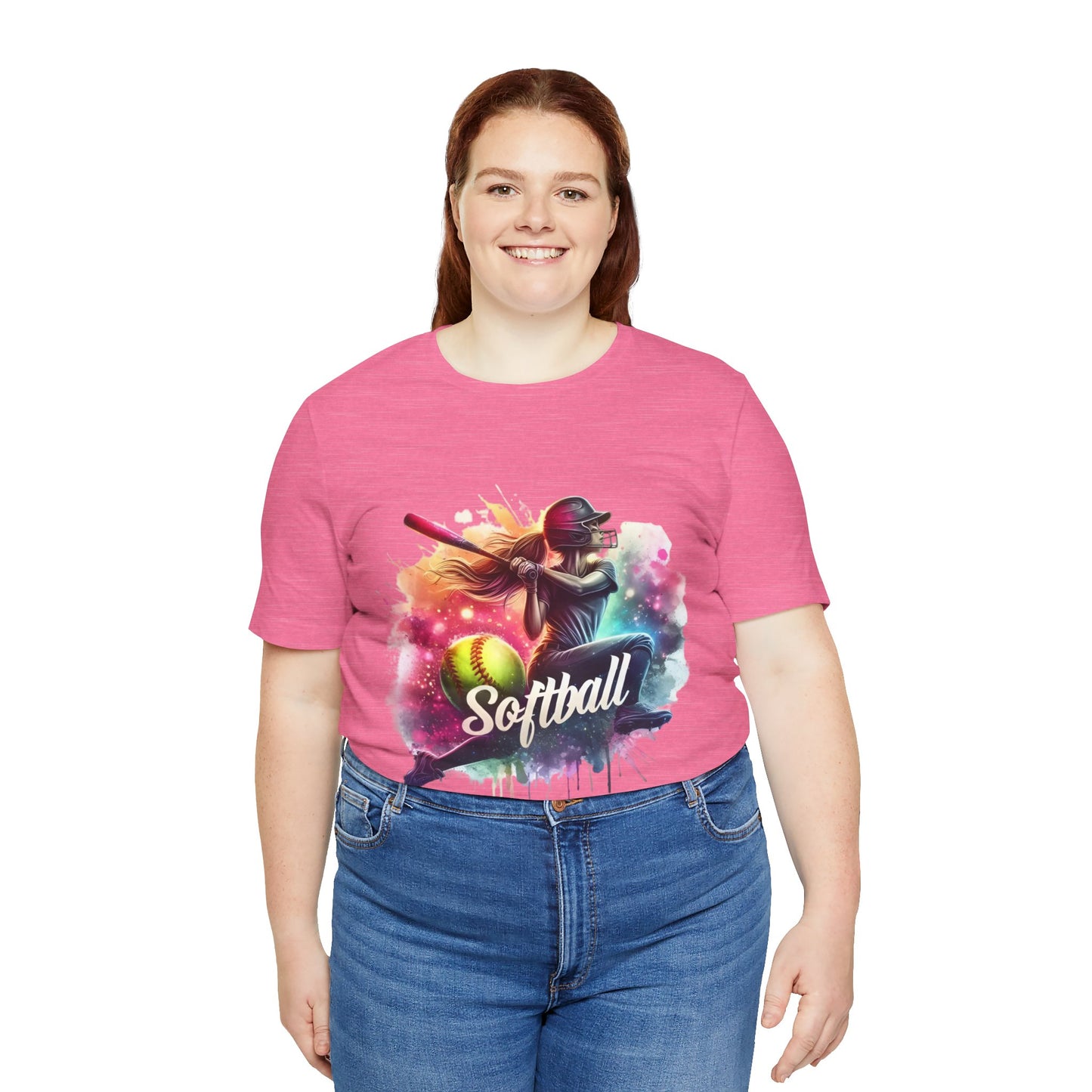 Paint splashed softball swing Jersey Tee