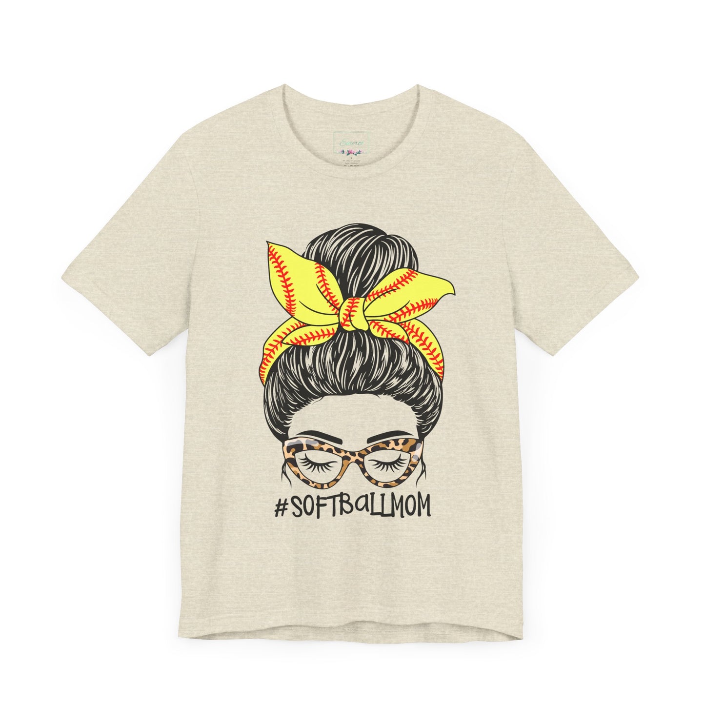 Messy Bun Softball Mom T Shirt (Light)