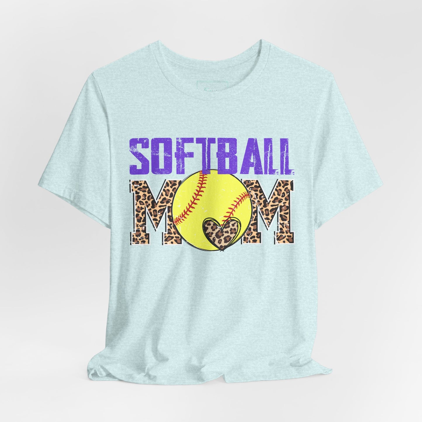 Leopard Softball Mom T Shirt (Light)