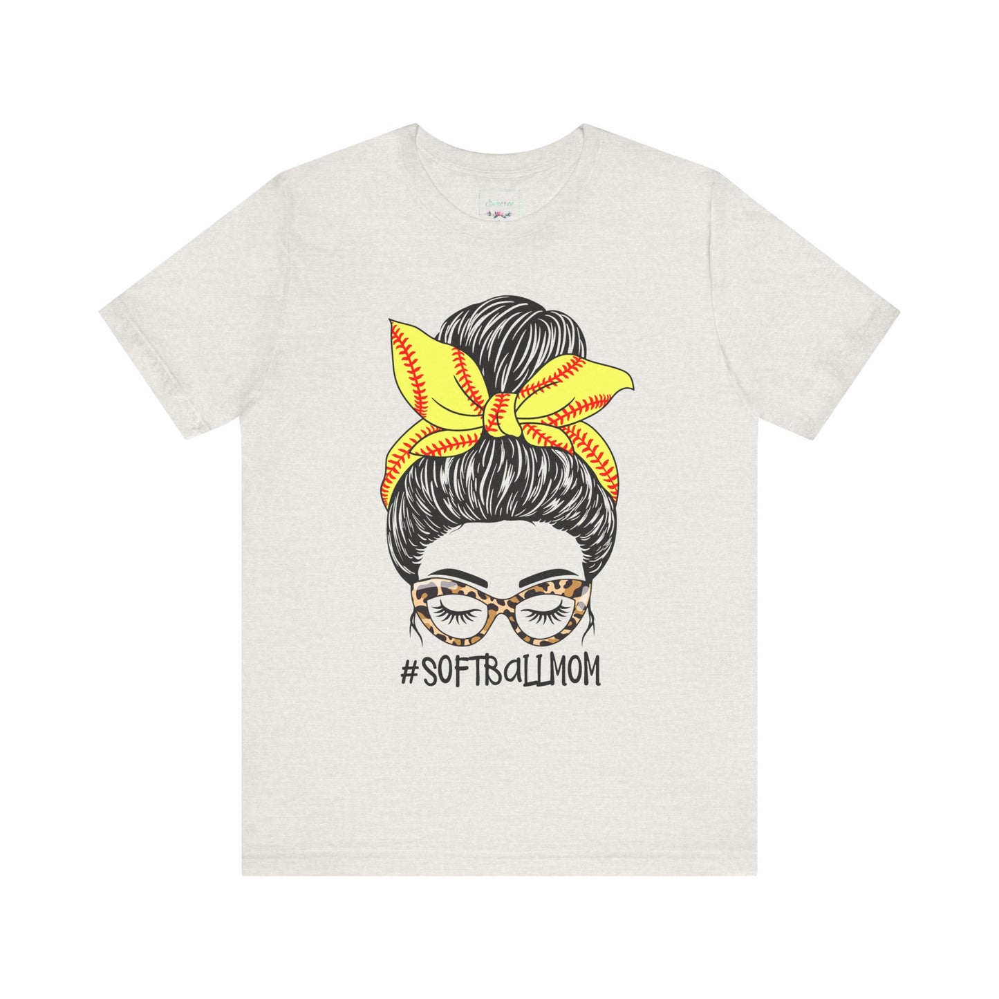 Messy Bun Softball Mom T Shirt (Light)