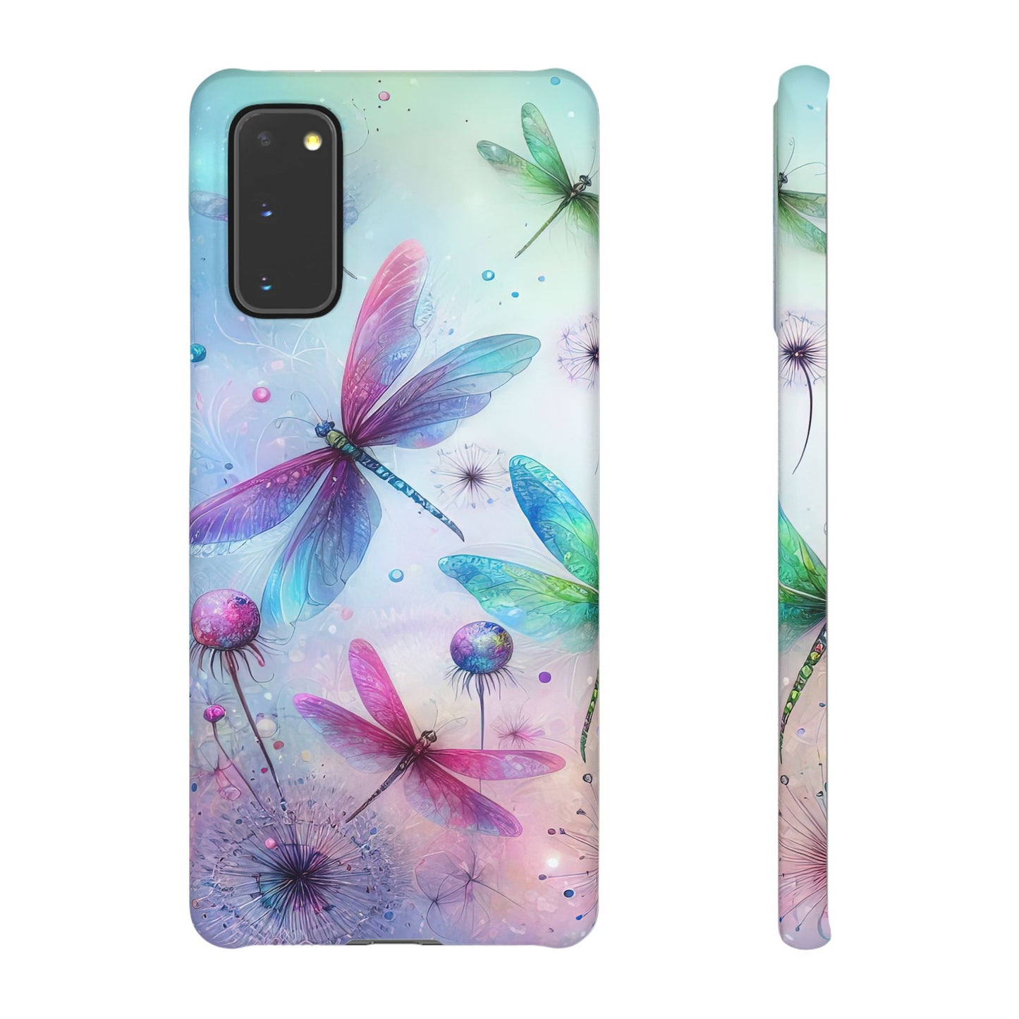 Watercolor Pastel Dragonflies Snap Cases