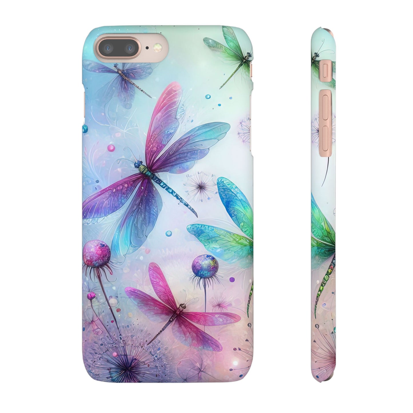 Watercolor Pastel Dragonflies Snap Cases