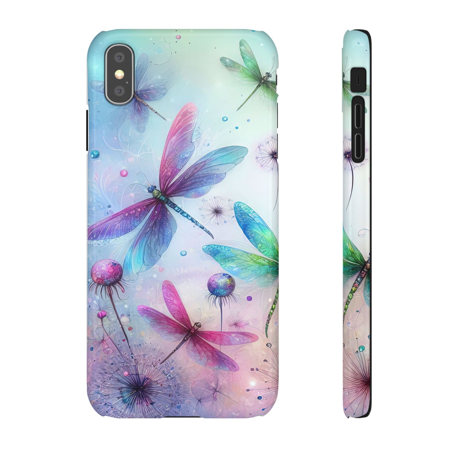 Watercolor Pastel Dragonflies Snap Cases