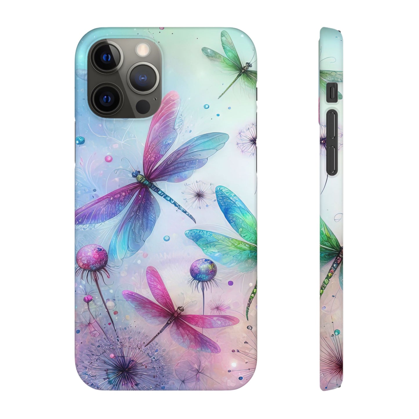 Watercolor Pastel Dragonflies Snap Cases