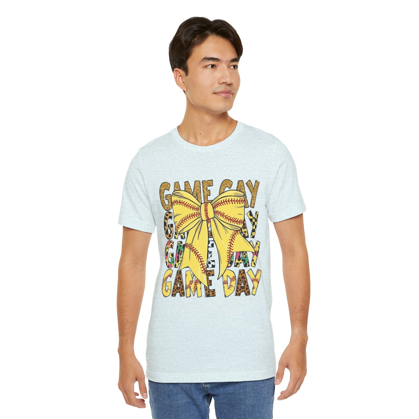 Softball Game Day Coquette Bow T Shirt
