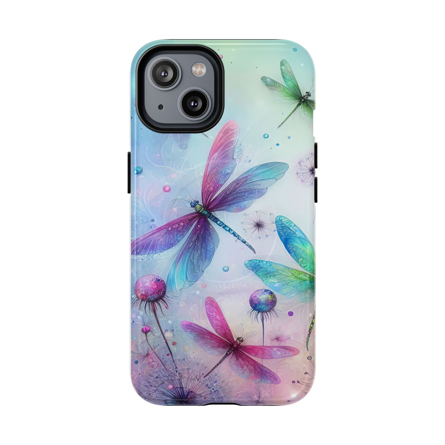 Magnetic Cases - Pastel Watercolor Dragonflies Design