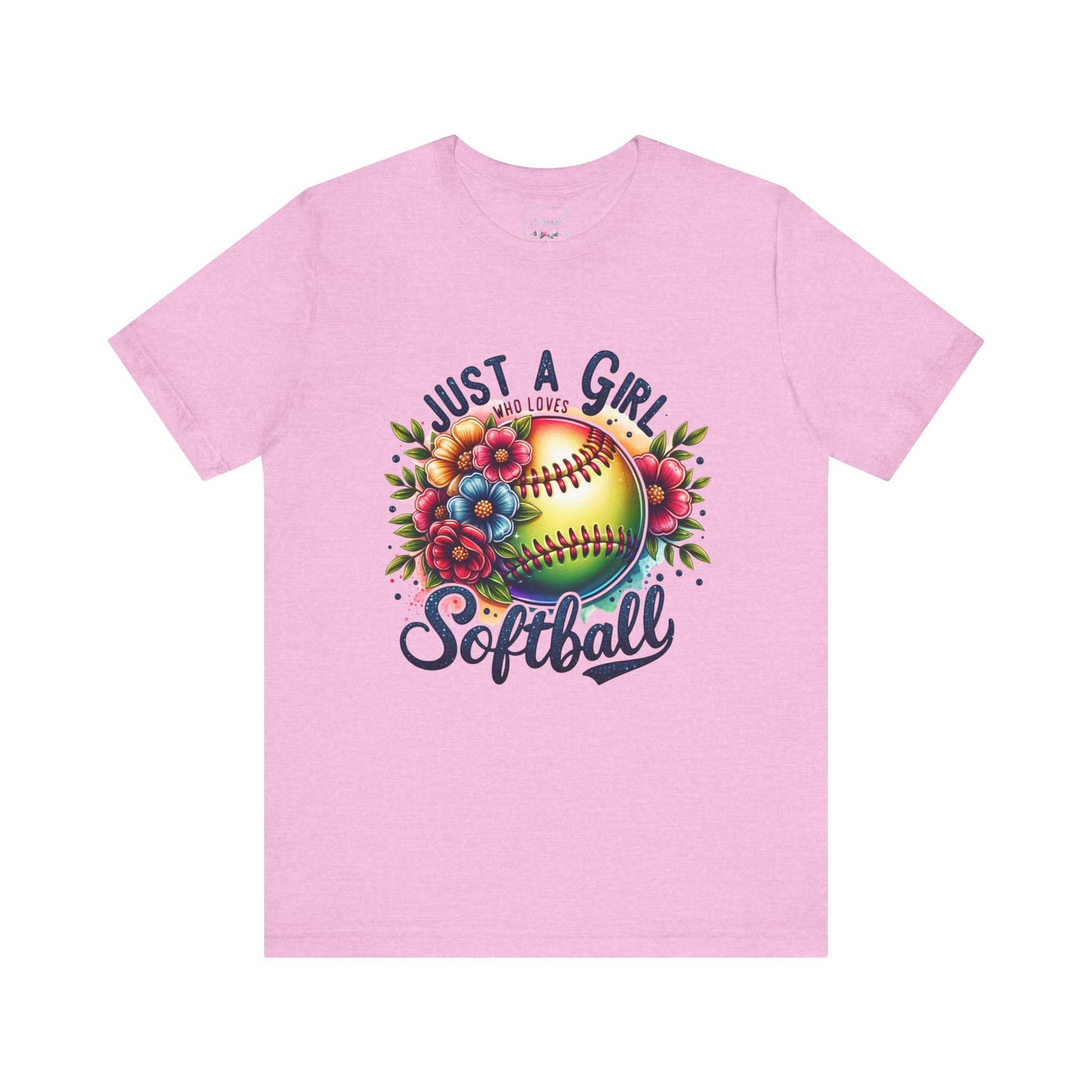 Just a girl who loves softball t-shirt