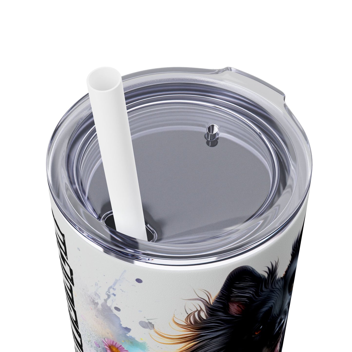 Belgian Tervuren Skinny Tumbler with Straw, 20oz