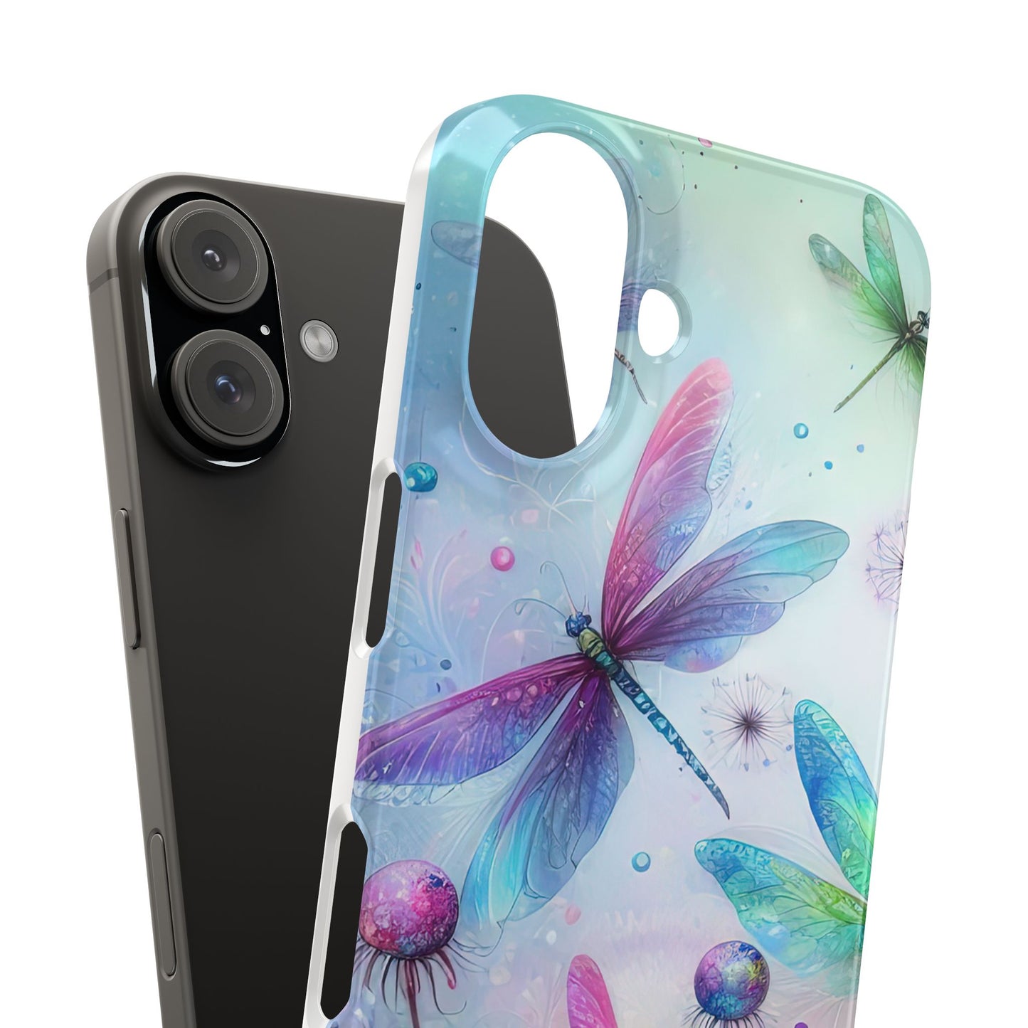 Watercolor Pastel Dragonflies Snap Cases