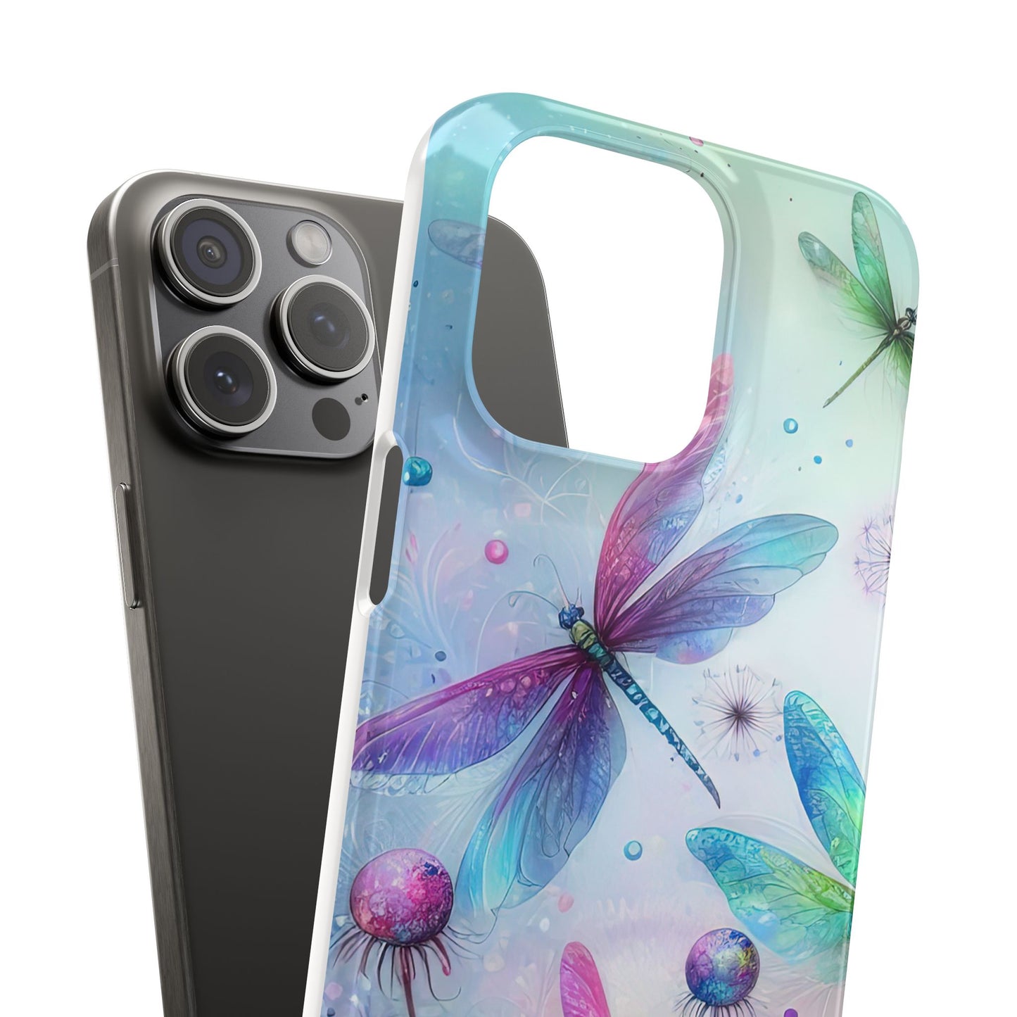 Watercolor Pastel Dragonflies Snap Cases
