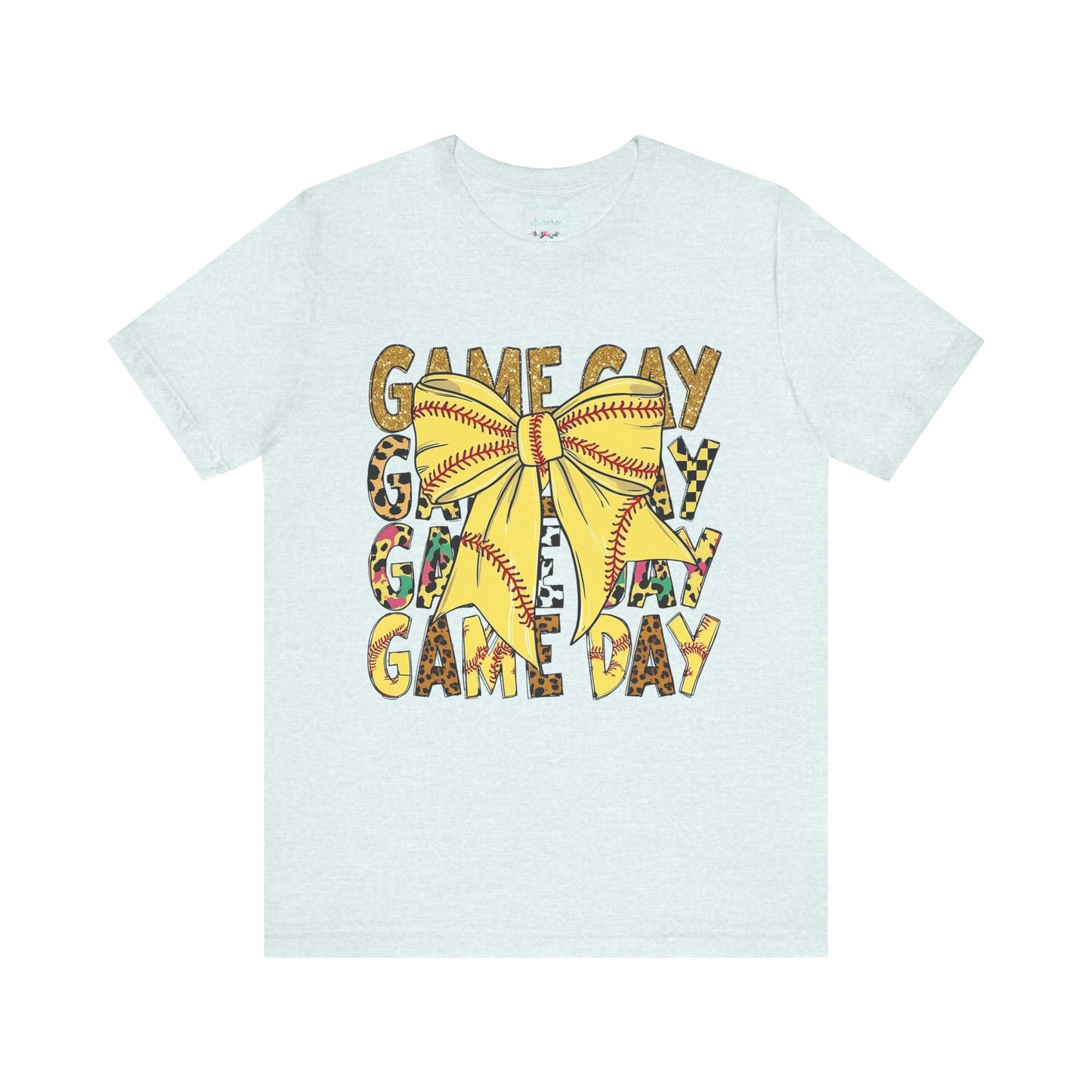 Softball Game Day Coquette Bow T Shirt