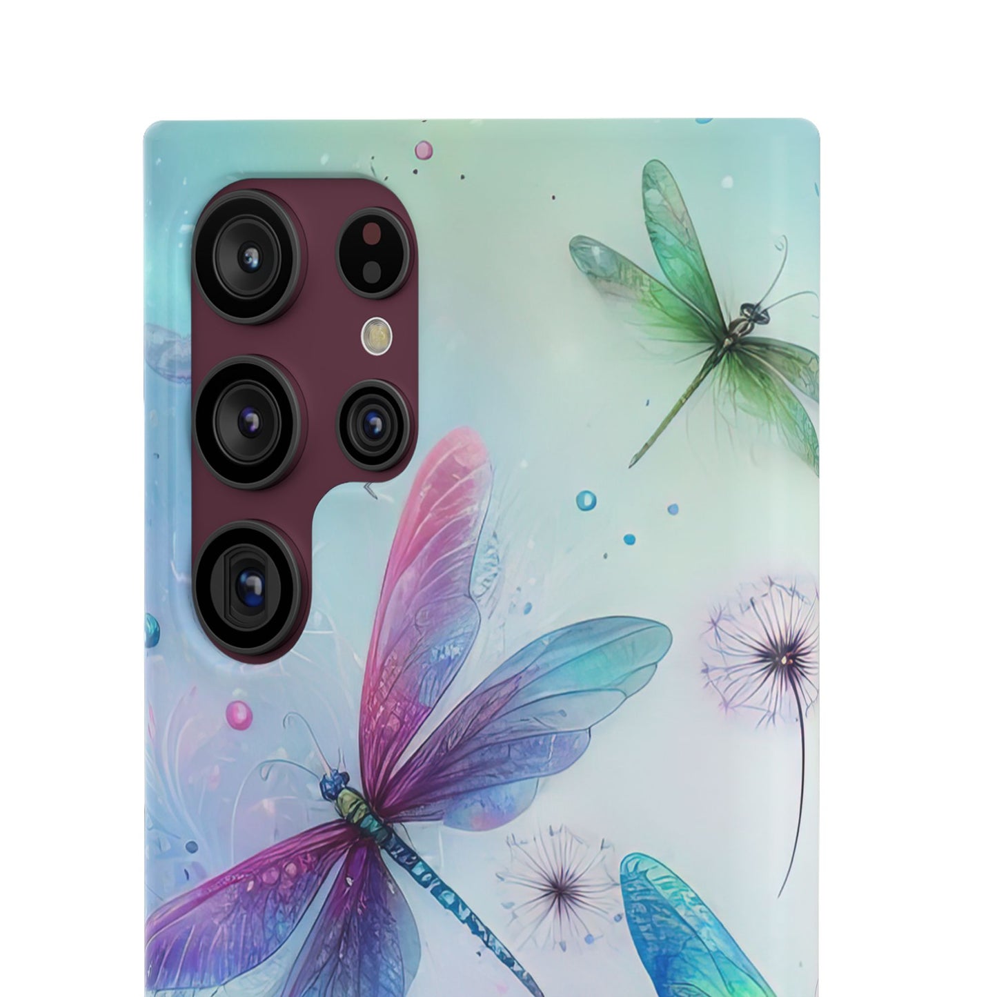 Watercolor Pastel Dragonflies Snap Cases