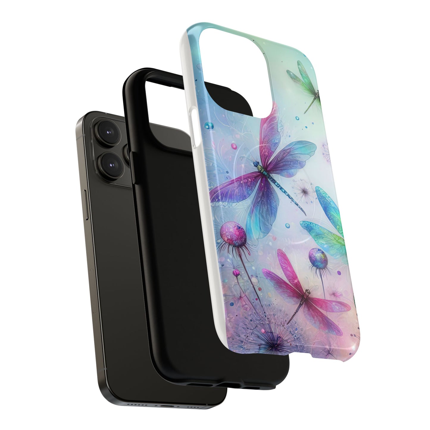 Magnetic Cases - Pastel Watercolor Dragonflies Design
