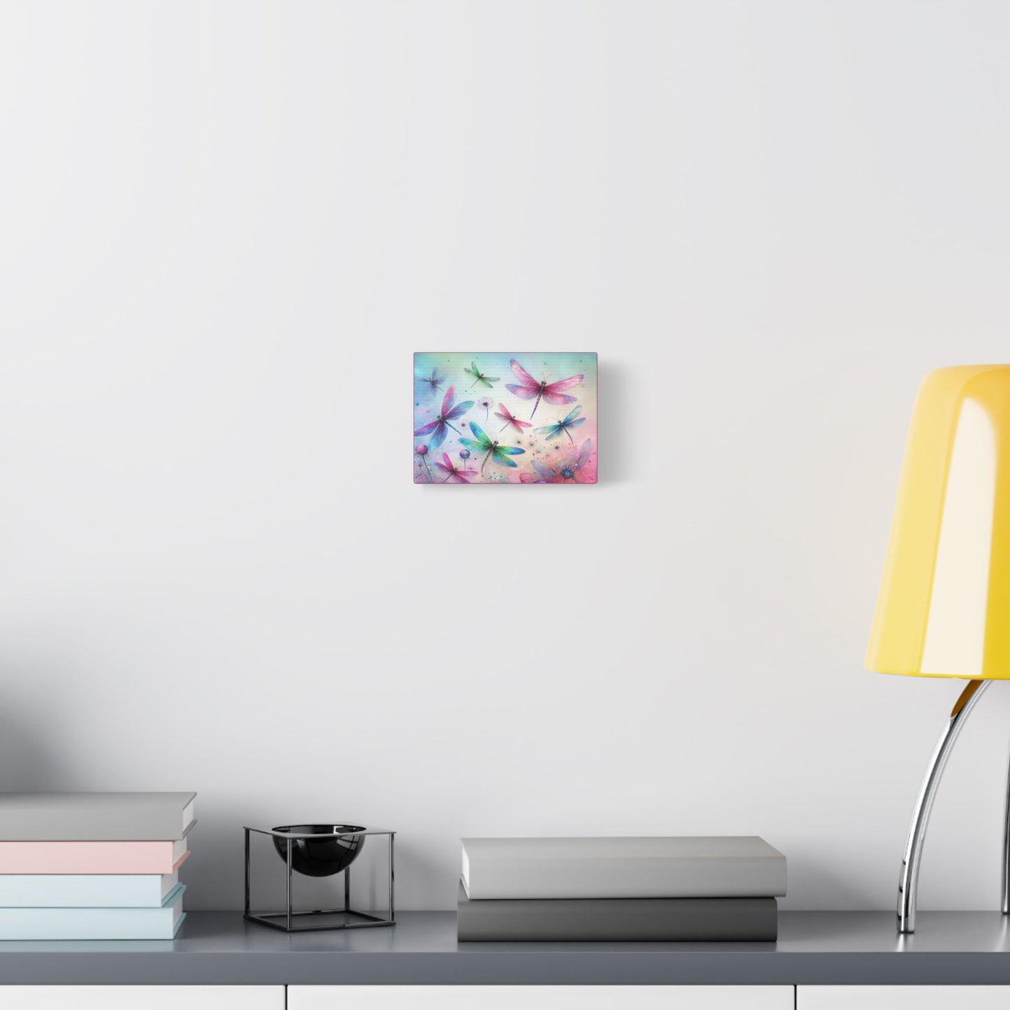 Satin Canvas Watercolor Dragonflies