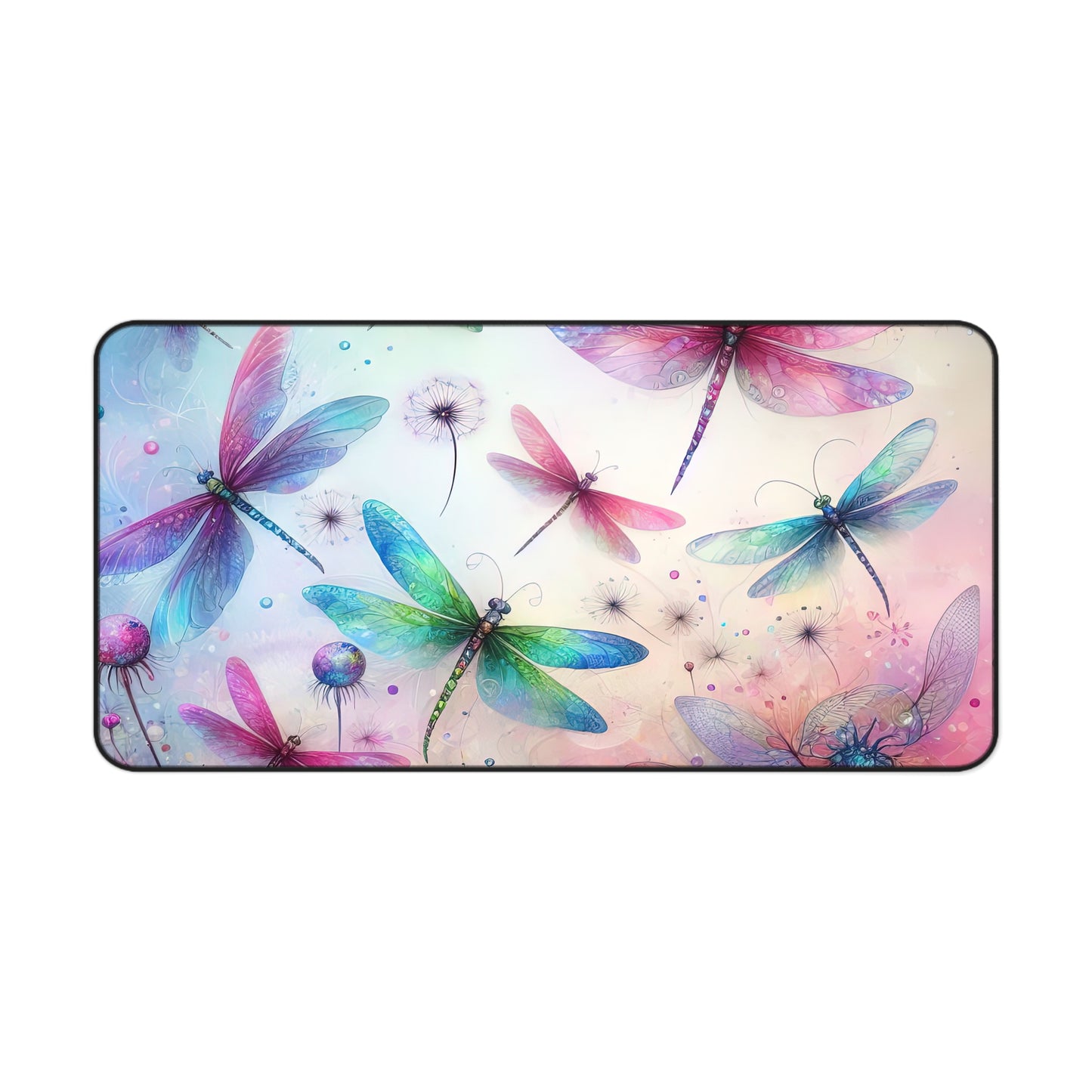 Watercolor dragonfly Desk Mat