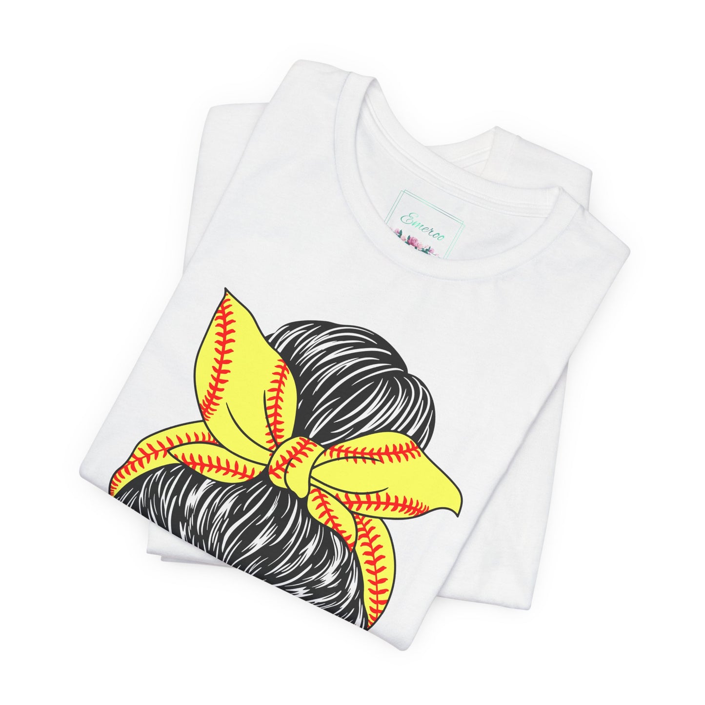 Messy Bun Softball Mom T Shirt (Light)