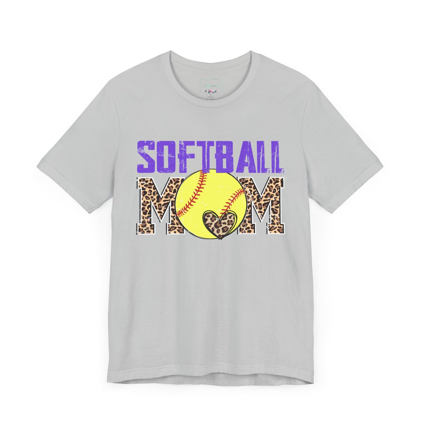 Leopard Softball Mom T Shirt (Light)