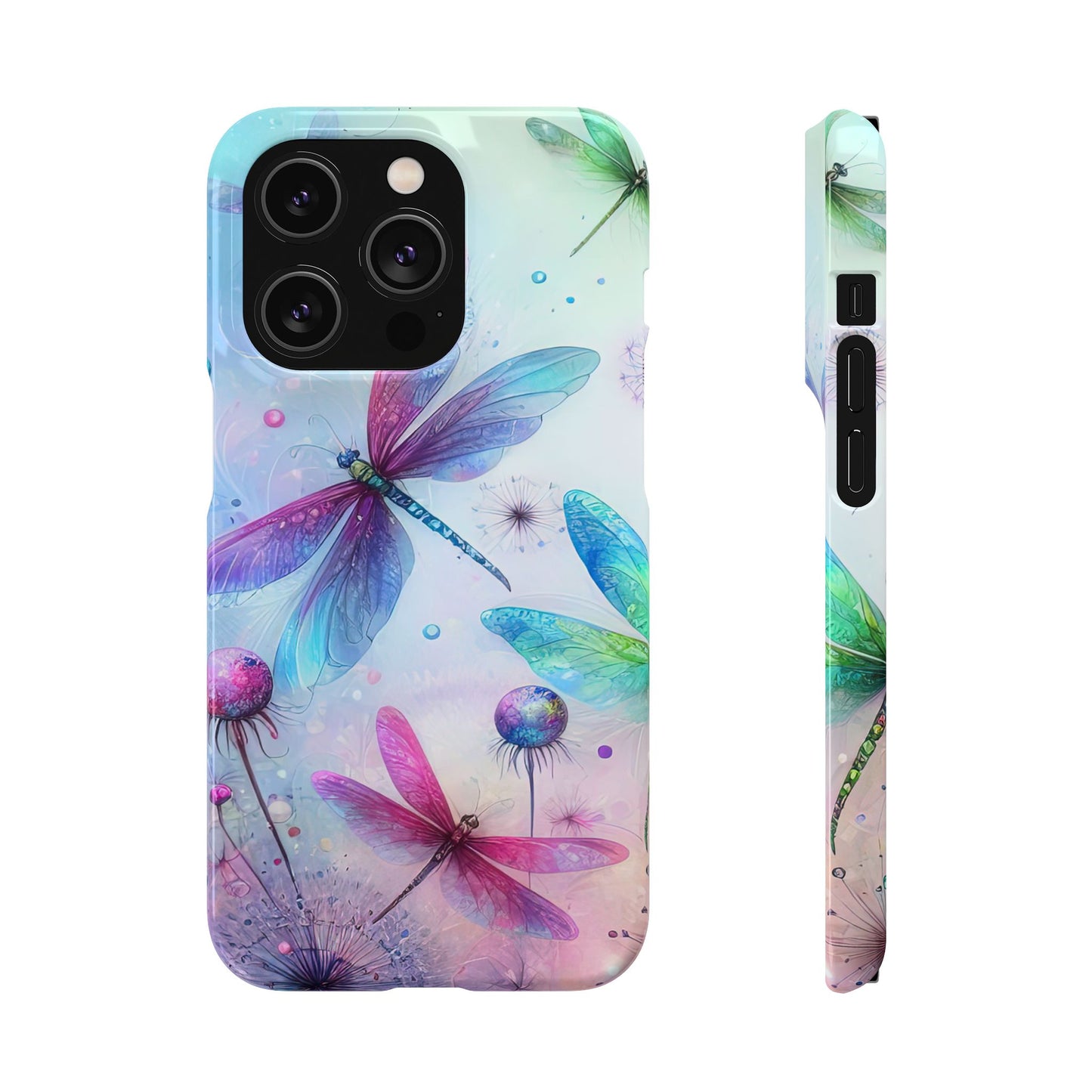 Watercolor Pastel Dragonflies Snap Cases