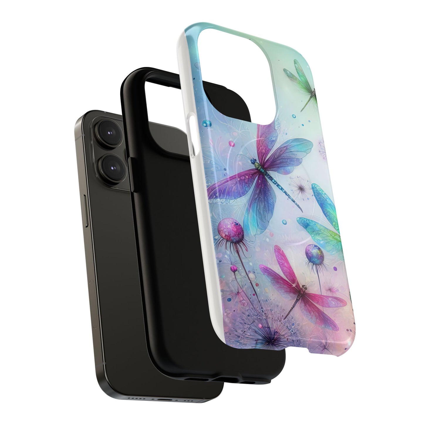 Magnetic Cases - Pastel Watercolor Dragonflies Design