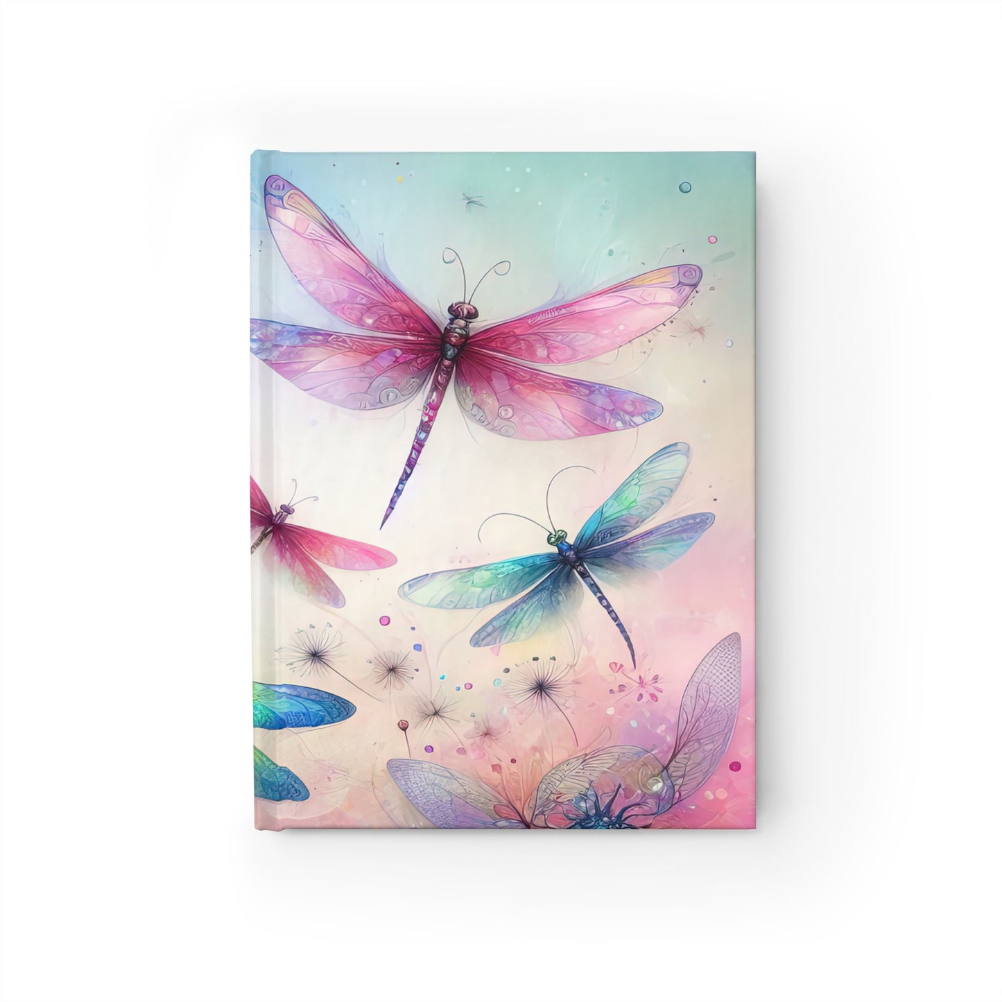 Watercolor Dragonflies Ruled Line Journal