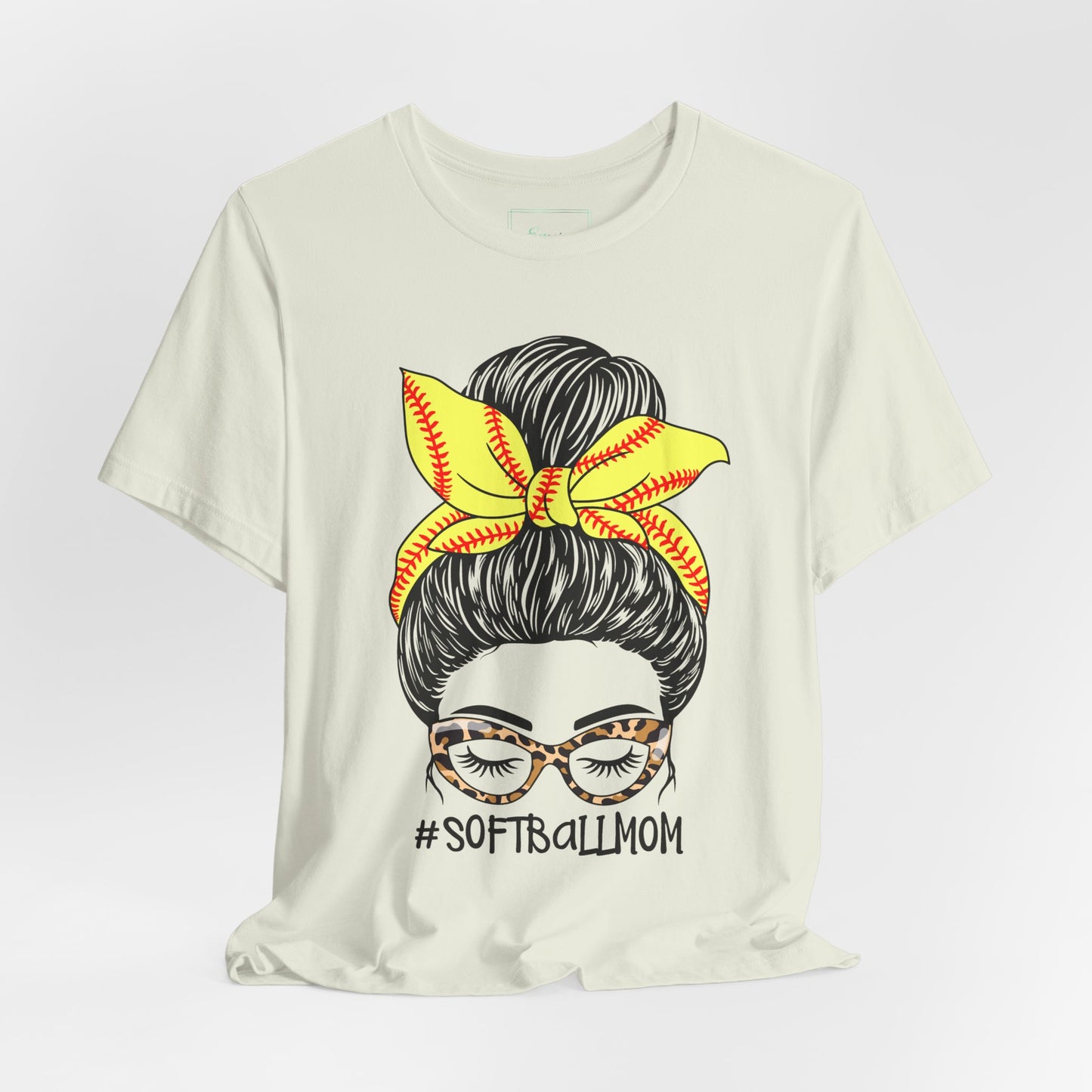 Messy Bun Softball Mom T Shirt (Light)