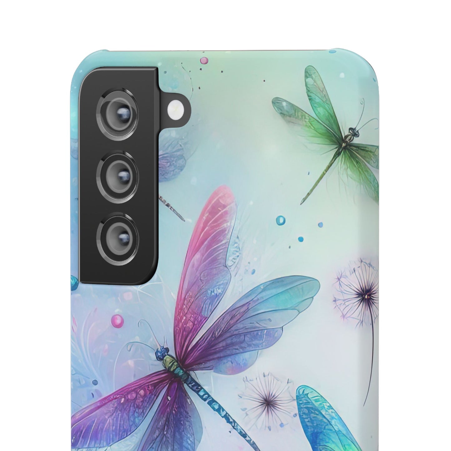 Watercolor Pastel Dragonflies Snap Cases