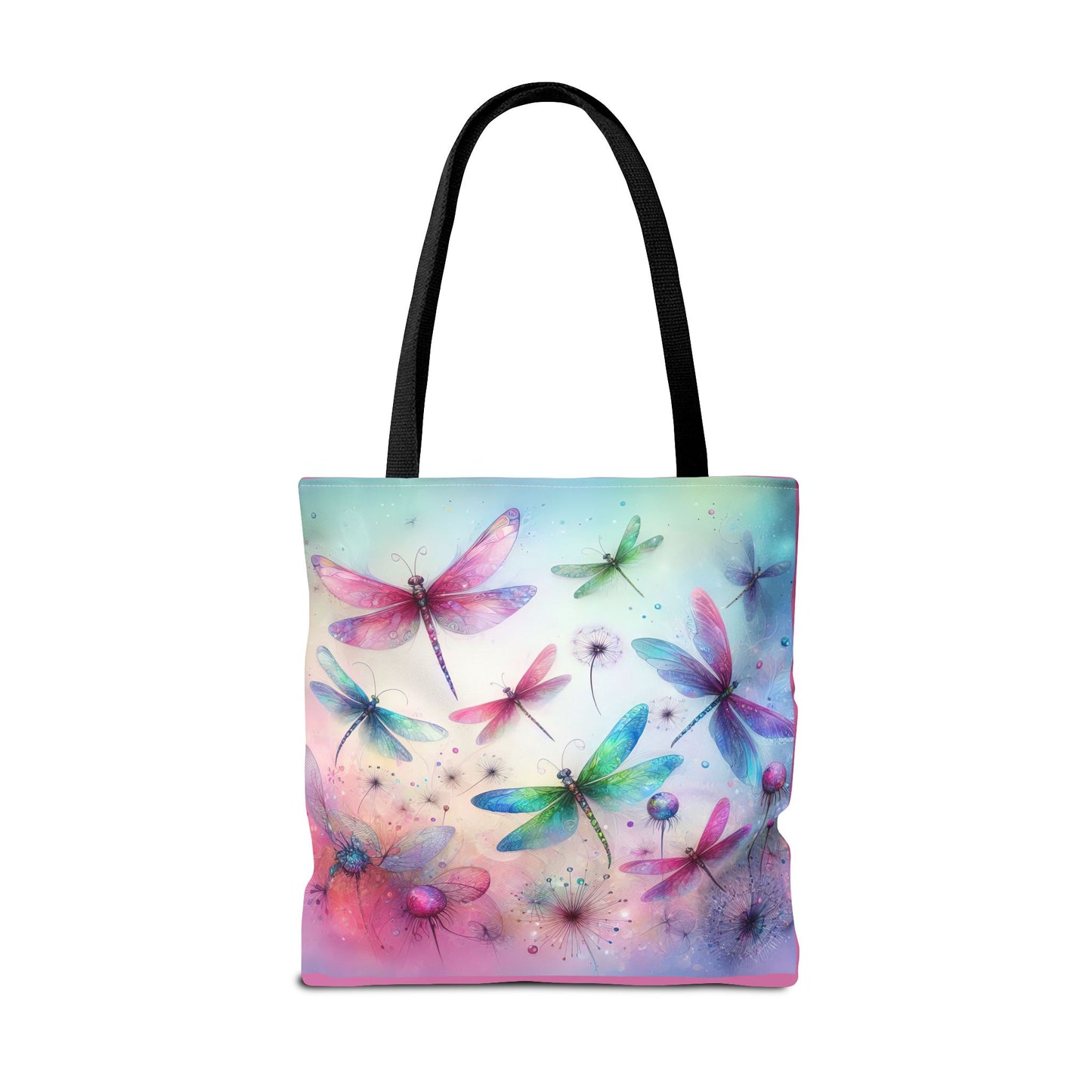 Dragonfly Tote Bag with Pastel Watercolor Design