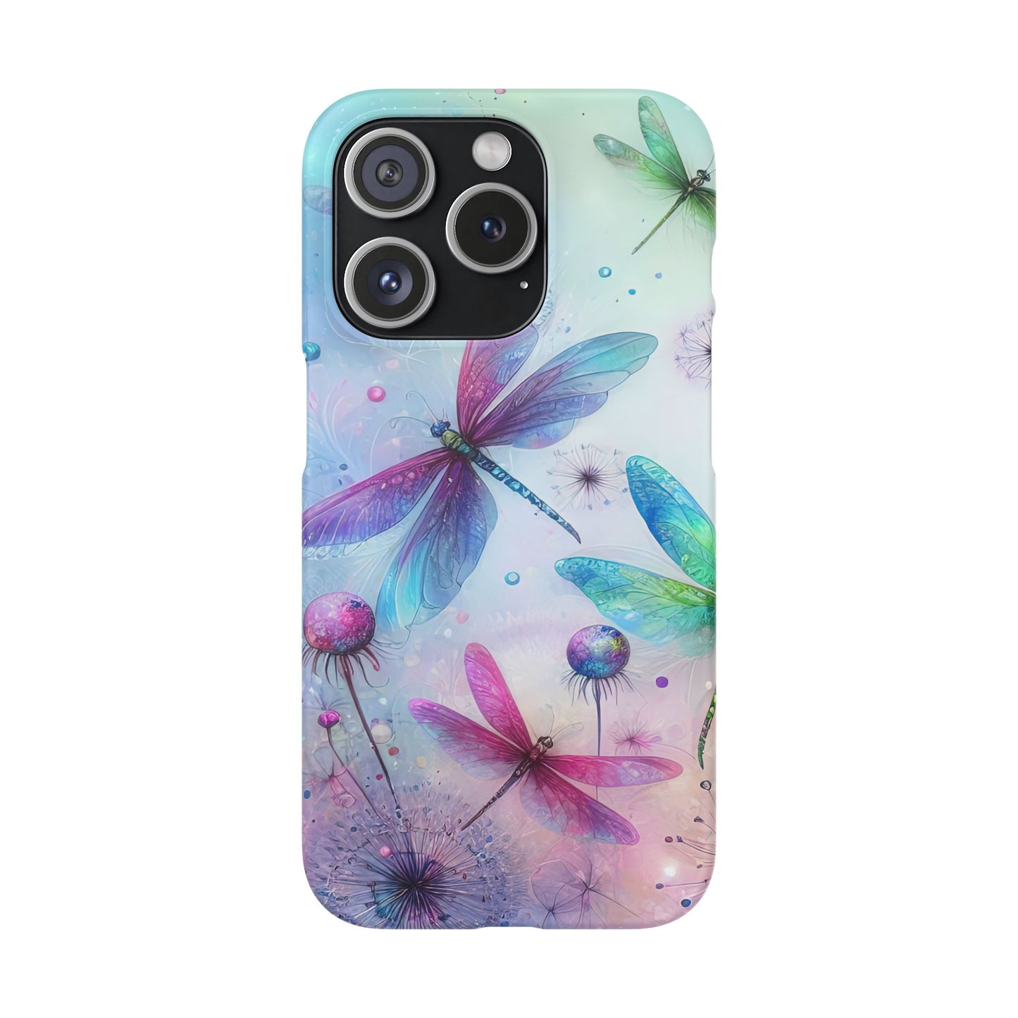 Watercolor Pastel Dragonflies Snap Cases