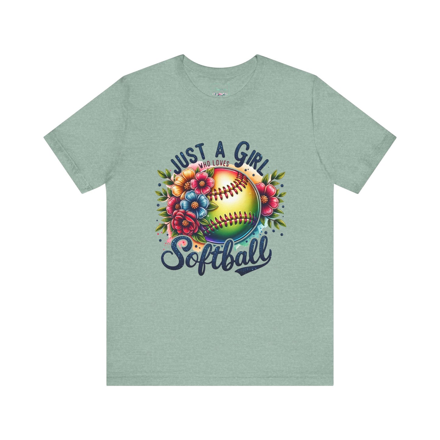 Just a girl who loves softball t-shirt