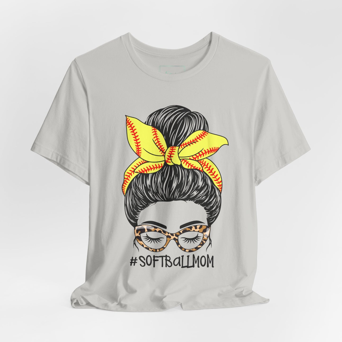 Messy Bun Softball Mom T Shirt (Light)