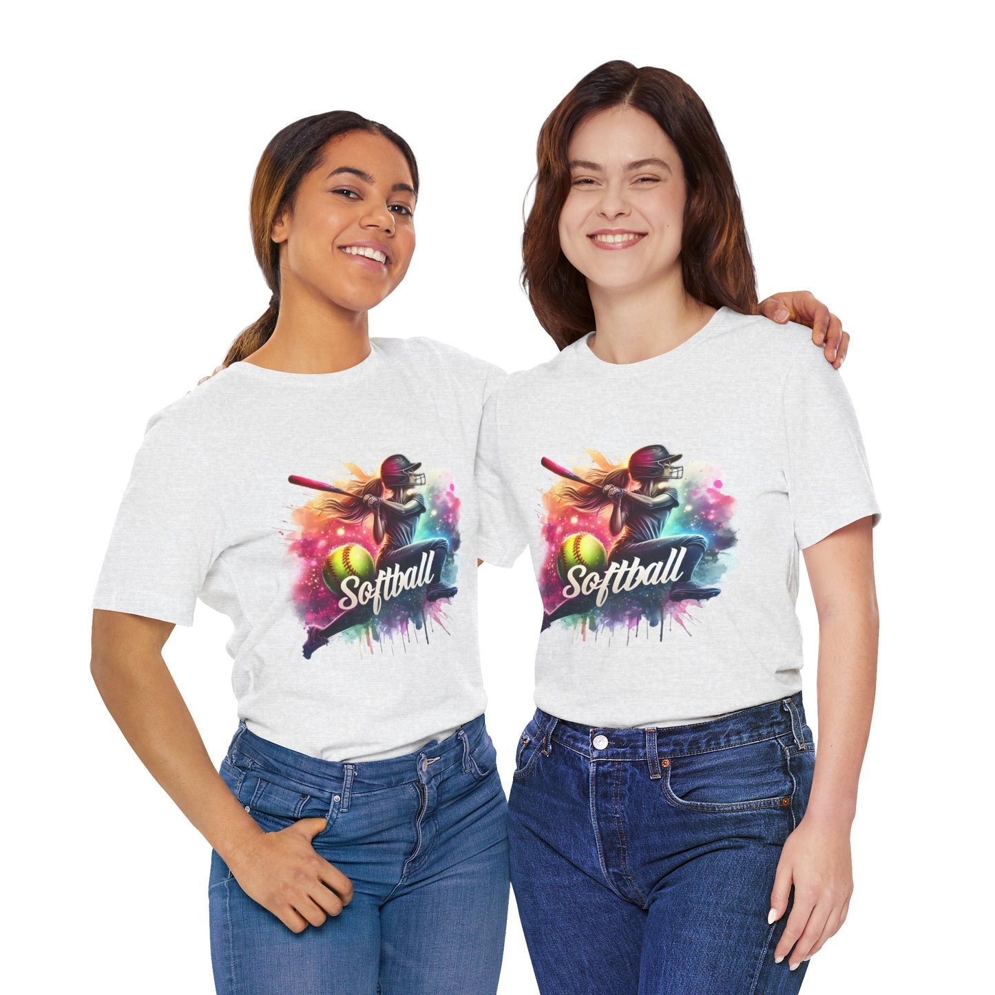 Paint splashed softball swing Jersey Tee