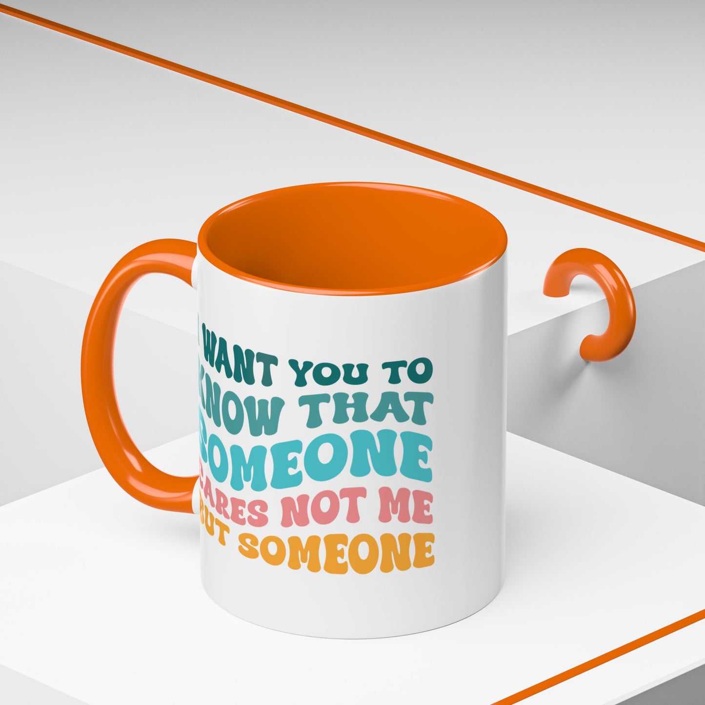 Sarcastic Accent Coffee Mug - "Someone Cares just not Me" - Fun Gift for Self-Care, Motivation, & Celebrations