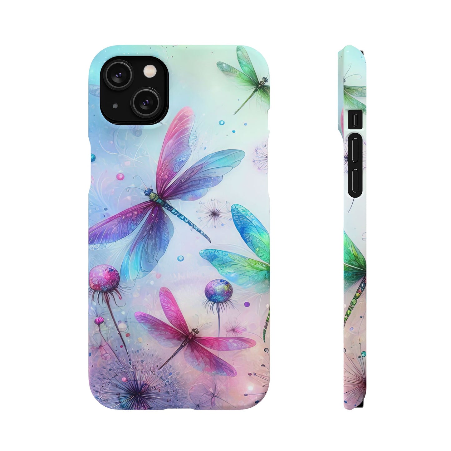 Watercolor Pastel Dragonflies Snap Cases