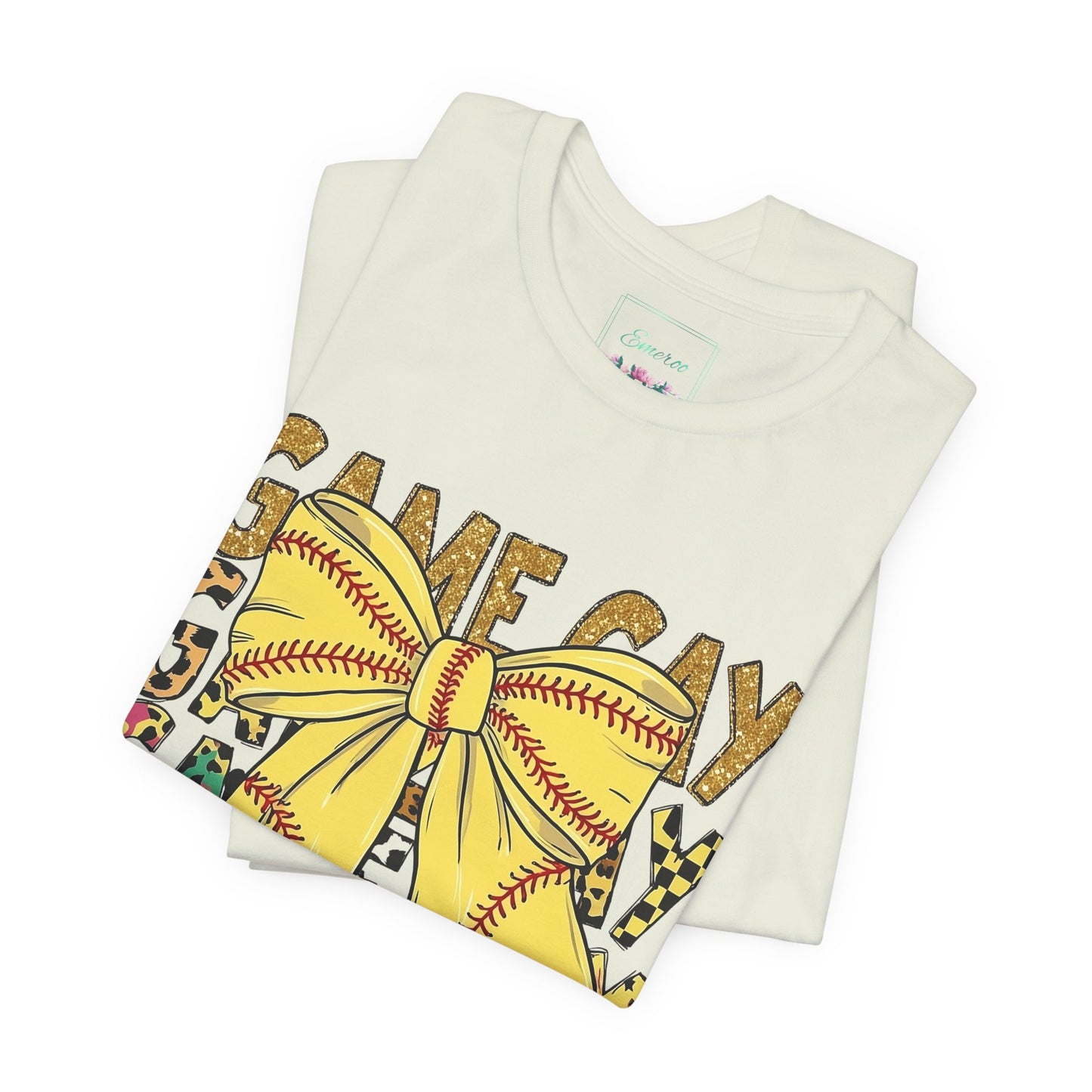 Softball Game Day Coquette Bow T Shirt