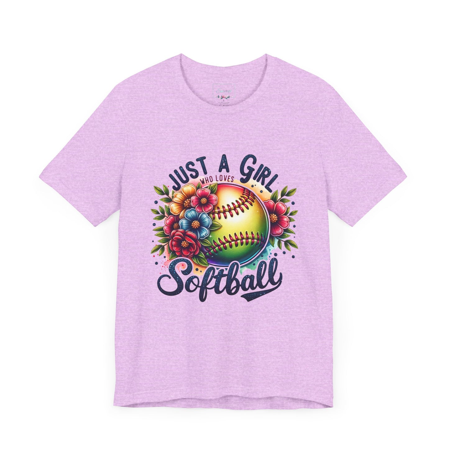 Just a girl who loves softball t-shirt